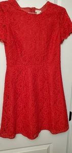Red lace J Crew dress